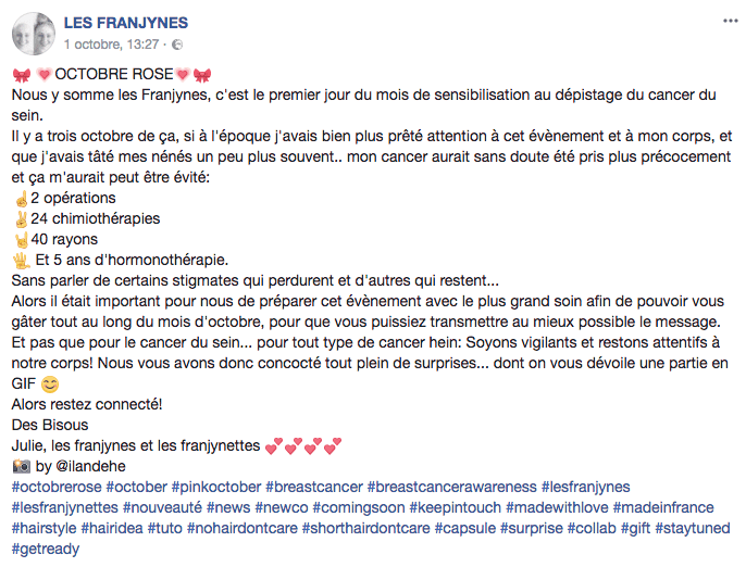 Les Franjynes - octobre rose 2017